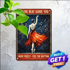 When In Doubt Dance Inspirational UV Printed Metal Sign Studio Wall Decor 8x12 picture