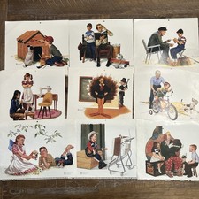 Vintage Robert Gunn Artwork Calendar Pages 1987 & 1993, Set of 9. picture