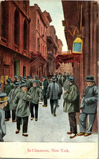c1910 Chinatown New York Chinese Street Scene Success No 1122 Postcard picture