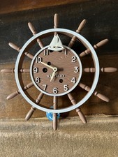 Westclox 1958 Sailors Pendulette Captains Wheel Wall Clock picture