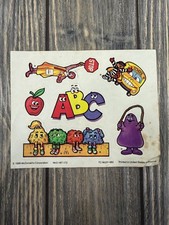 Vintage 1988 Mcdonalds Abc Learning Sticker Collectible Promo picture