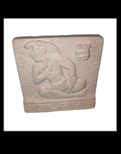 DorfMans  Art  Lord Zac The King of Bonampak seated on Holy Bench Plaque #1 picture