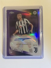 2025-26 Topps Chrome UEFA David Trezeguet Legends Auto Purple Refractor #/75 picture