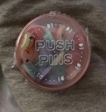 Vintage 1985 Rare Sanrio Push Pins Set with Case Authentic From Japan picture
