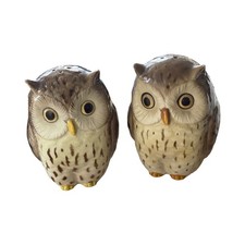 Vintage Otagiri Ceramic Owl Salt & Pepper Shakers Japan 3.5
