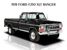 1978 Ford Ranger F250 XLT Pickup Truck NEW Metal Sign: 12x16