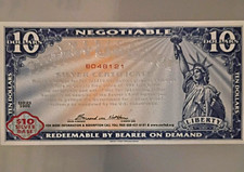 $10 Liberty Currency Warehouse Receipt Redeemable by Bearer 1 oz .999 Silver picture