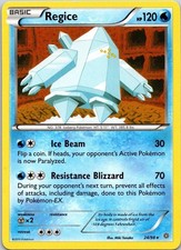 Regice 24/98 Regular Ancient Origins Pokemon TCG Nintendo  Rare VG 2015 picture