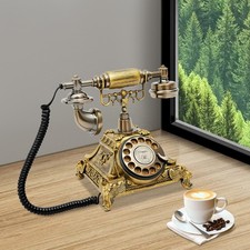 Vintage Rotary Dial Telephone Phone Working Vintage Retro Old Fashion Telephone picture