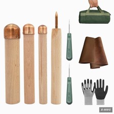 Enphla 9 Pcs Flint Knapping Tools,Flint Knapping Kit for Pros and picture