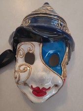 Venezia Masquerade Pinocchio Mask Hand Painted Original Decor Art Made in Italy picture
