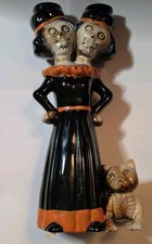 Yankee Candle Boney Bunch Twins Taper Candle Holder  #1650293 Halloween Circus picture