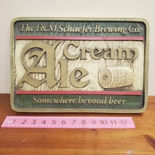 Vintage F&M Schaefer Brewing Co Cream Ale Bar Sign #3163 14x10 Breweriana picture