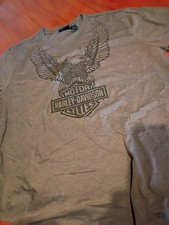 Harley-Davidson's Men's 2XL Gray Eagle And Bar Shield Logo T-shirt picture