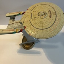 Vintage 1992 Star Trek USS Enterprise NCC 1701-D Space Talk Series Stand picture
