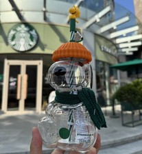 2026 NEW Starbucks X Peanuts Snoopy Shaped Glass Bottle Cup Limited IN HAND Gift picture