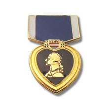 Purple Heart Medal Military US Genuine Military Issue Lapel Hat Pin 1-3/16