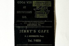 RARE KINGSTON, PA 1941-45 WORLD WAR 2- JERRY'S CAFE, A.J. BRUSSOCK, PENNSYLVANIA picture