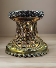 Northwood Memphis Pattern Amethyst Carnival Glass Punch Bowl Stand Antique 1908 picture