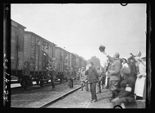 Photo:Poland 1920 Polish Soldiers Departing by Boxcars to the Front picture