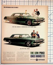 1963 Dodge Polara Car Magazine Ad Vintage Auto Ephemera picture