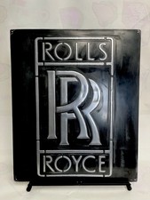 Rolls Royce Vintage Steel Garage Sign 20x24 Handmade Aluminum Relief picture