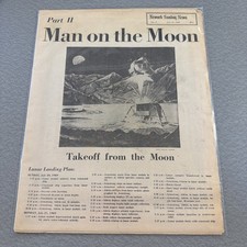 Vintage July 20, 1969 Newark Sunday News “Man on the Moon” preview supplement picture