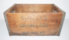 Bireleys Orangeade Oshkosh Wisconsin Wooden Soda Crate Box 16x10x8 picture