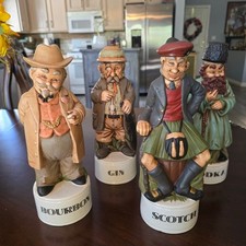 Alberta Vintage Scotsman Spirit Liquor Decanters - Bourbon, Gin, Scotch, Vodka picture