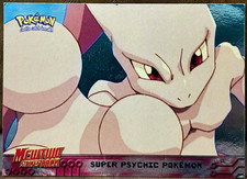 Topps 1999 Pokémon Movie Animation Edition Mewtwo Super Psychic Foil Pokémon #0 picture