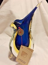 Pristine Vintage Murano Art Deco Hand Blown Sommerso Art Glass Vase-Flavio Poli picture