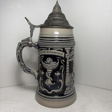 Vintage Thewalt Western Germany German Beer Stein, Pewter Lid 1894 picture