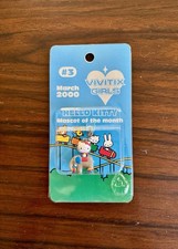 RARE Vivitix Girls 2000 Sanrio Hello Kitty Mascot of Month Charm Keychain Zipper picture