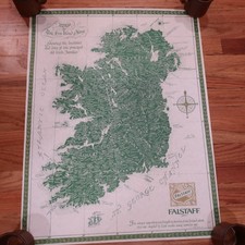 Rare 60s FALSTAFF Beer IRELAND Promo POSTER Rare IRISH MONK Erin Island picture
