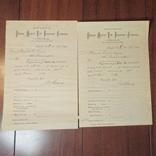1869 Phoenix Mutual Life insurance  Hartford Conn. Premium Quote Bill Letter picture