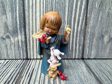 VTG Hong Kong LIL Angel With Bunnies And Birds Ornament picture