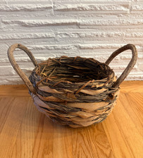 Primitive Branch Handle Bark Basket Hand Made branch handles 15