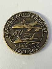 Los Angeles International Airport LAX Challenge Coin Jet Age Terminal 1961-2011 picture