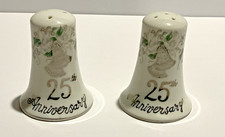 Lefton 25th Anniversary Salt & Pepper Shakers 1132 Japan Trade Mark Exclusives picture