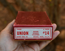 Single Union 4 inch #14 Inside Spring Calipers Mass USA No Box picture