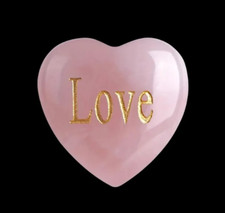 Love Pink Heart Shaped Crystals Rose Quartz Crystal Lover Birthday Healing Gifts picture