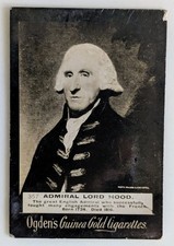 1901 Ogdens Guinea Gold Tobacco Card #357 Admiral Lord Hood picture