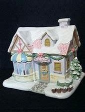 HTF Precious Moments Sweet Cuts Beauty Salon Hawthorne Christmas Village COA NEW picture