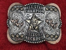 BULLRIDER☆1993☆ RODEO X~TREME CHAMPION☆Arizona All Starsr☆TROPHY BUCKLE☆Rare☆563 picture