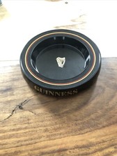 Vintage Guinness Beer Melamine Black Ashtray Made In England Advertising picture