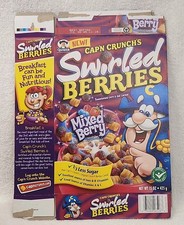 2005 Quaker Cap'n Crunch Swirled Berries Cereal Box Empty picture