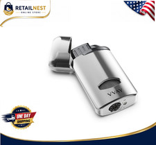 VVAY Windproof Jet Flame Lighter Butane Refillable Torch Cigarette Gas picture