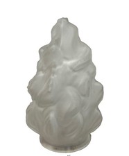 Vintage French Style Flame Frosted Glass Lamp Shade - 7.5