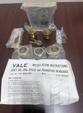 New Old Stock Vintage Yale 314 1/4 double cylinder auxiliary mortise Deadbolt picture