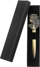 Antique Metal Letter Opener Envelope Slitter,Bronze Ancient Egypt Pharaoh Envelo picture